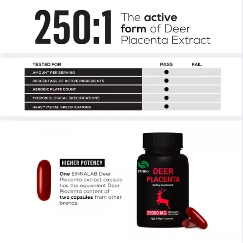 Deer Placenta Softgels Manufacturer - OEM/ODM Cross Border Amazon Supply