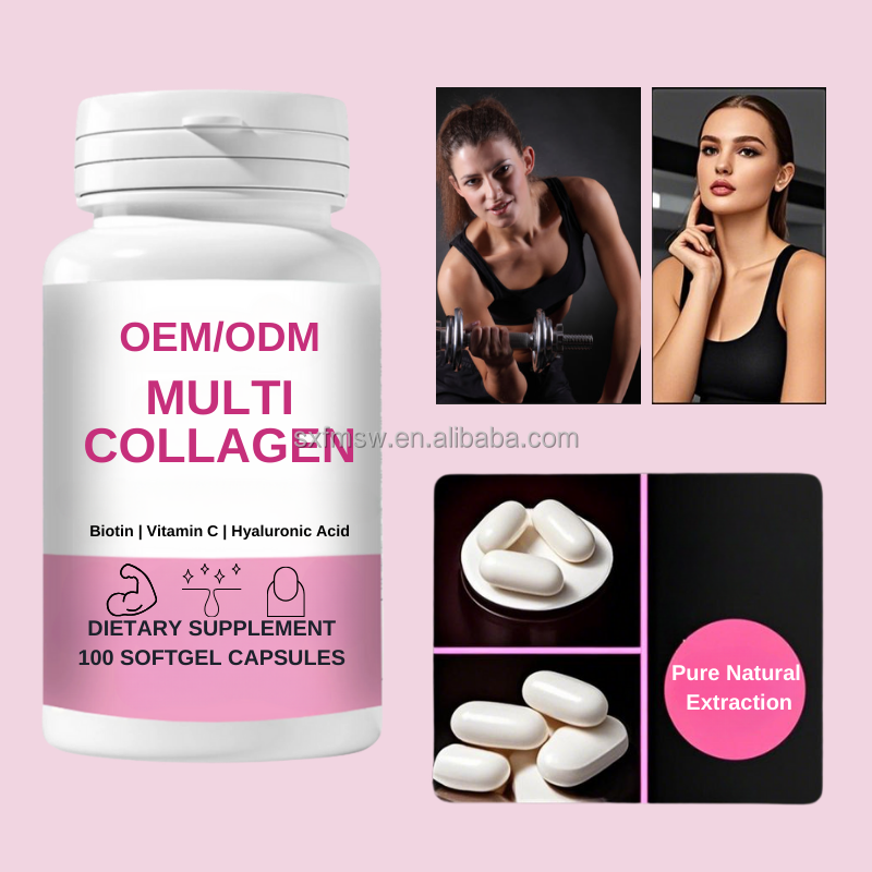 Collagen Softgels Factory - OEM/ODM Premium 100% Pure Marine Peptides Bulk
