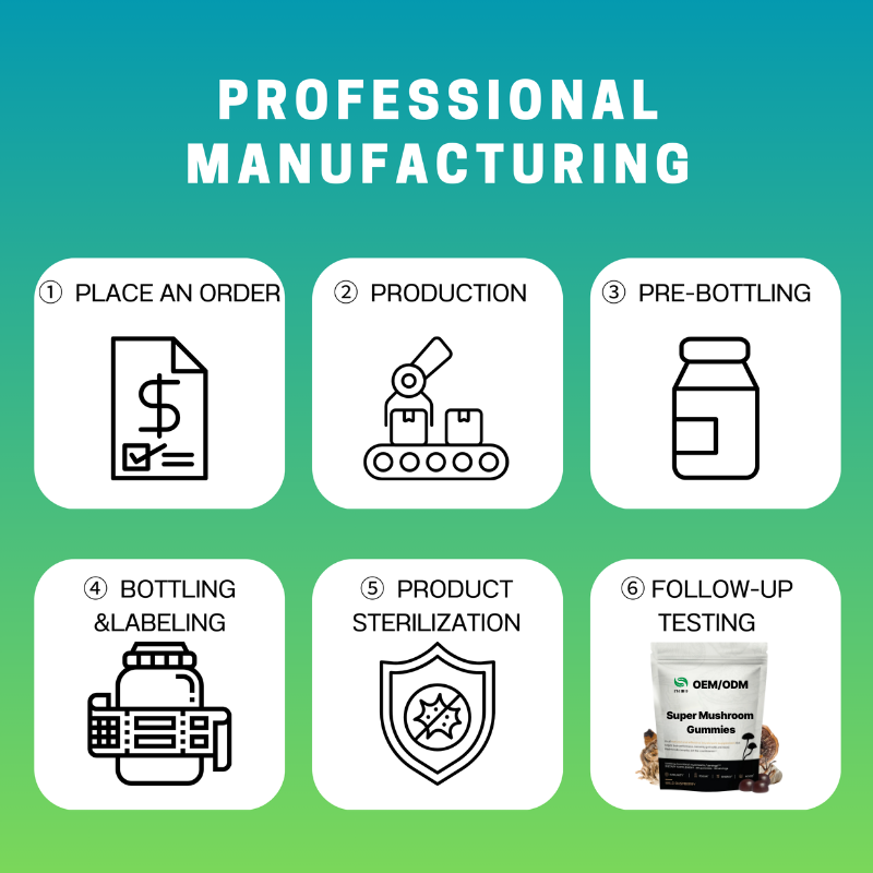 Lion's Mane Gummies Factory - OEM/ODM Premium Mushroom 60 Pellet Extract