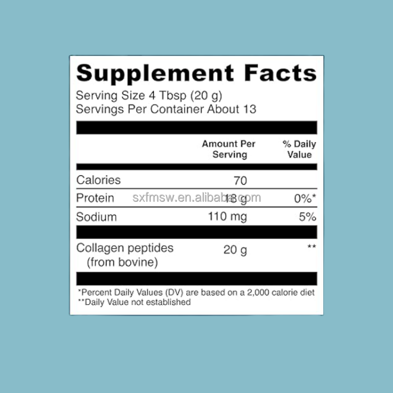 Collagen Powder Manufacturer - Custom 5 Source Bovine Fish Chicken Plant