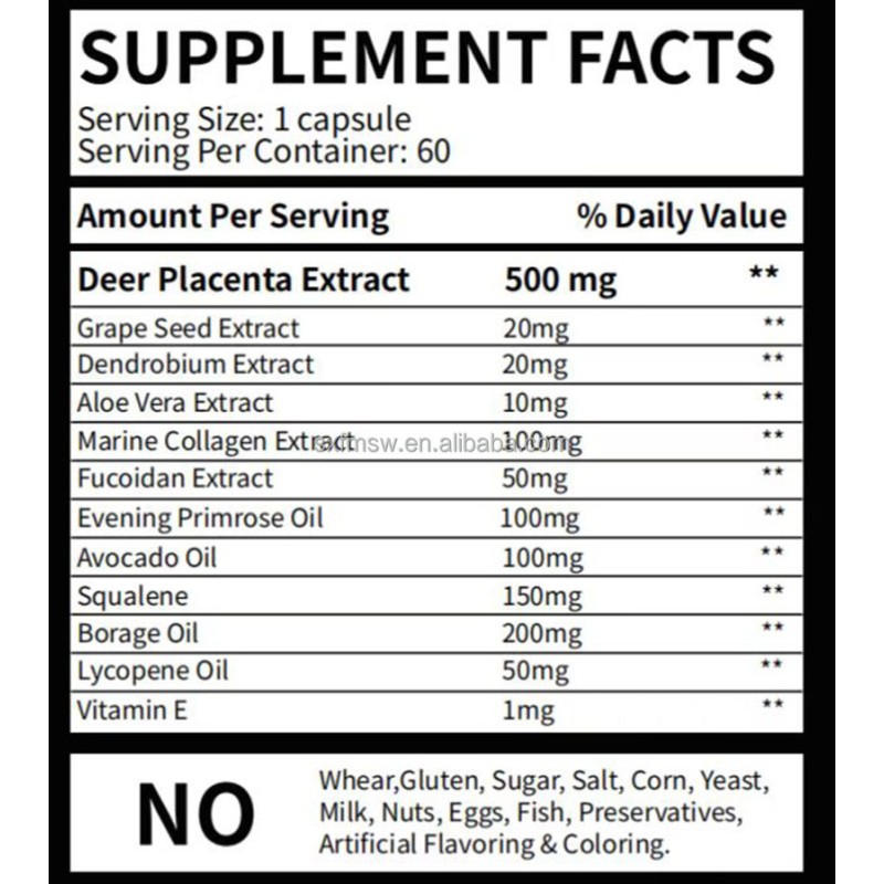 Deer Placenta Softgels Manufacturer - OEM/ODM Cross Border Amazon Supply