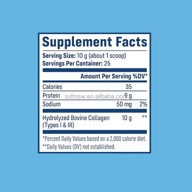 Collagen Peptides Powder Factory - Hydrolyzed Type I III Skin Hair Nails