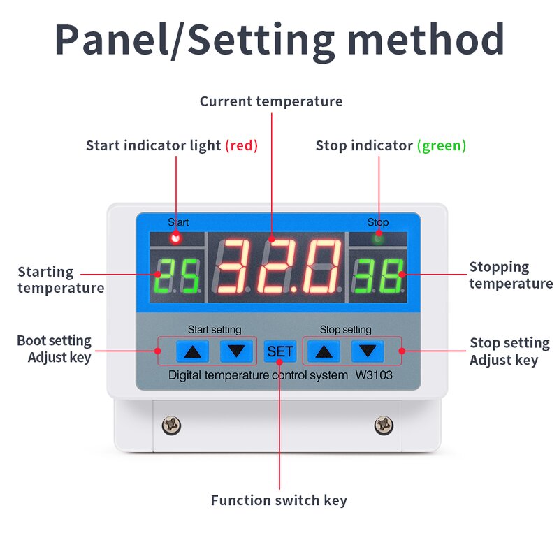Temperature Controller Manufacturer - New Arrivals XH-W3103 Digital Temperature Control Thermostat With Sensor