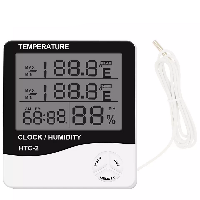 Hygrometer Thermometer Manufacturer - Digital LCD Display Clock with Temperature & Humidity Alarm Home Meter & OEM