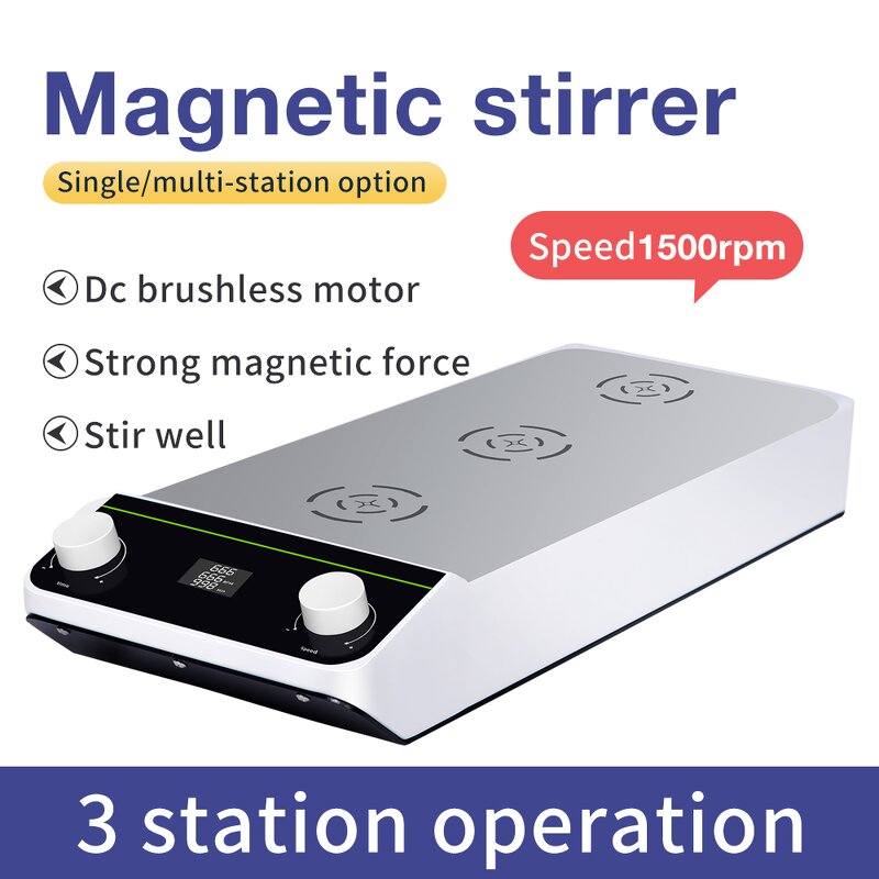 Magnetic Stirrer Manufacturer - Wholesale Price 3 4 8 12 Positions Digital Stainless Steel Cheap Hotplate Multi Position for Lab