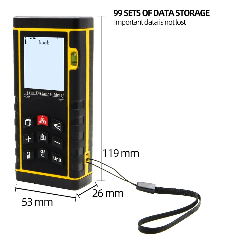 Laser Rangefinder Manufacturer - 40m Portable Handheld Digital LCD Display Distance/Area/Volume Ruler Laser 2xAAA Battery M/Ft/Inch