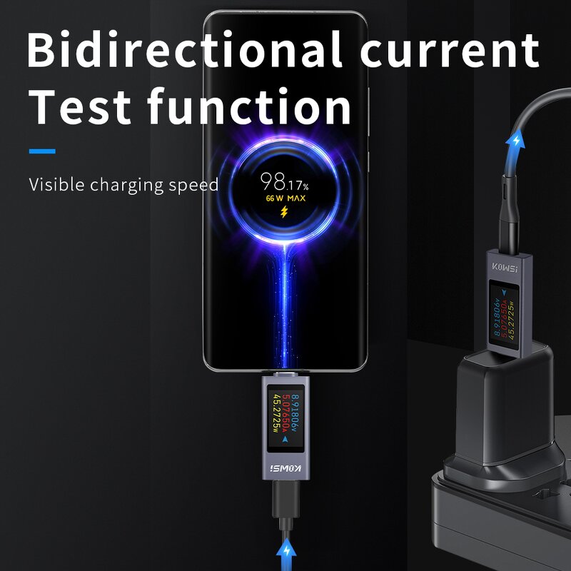 Type-C Tester Manufacturer - KWS-2303C Current Voltage Meter Charging Detector Battery Voltmeter Ammeter Charger Indicator