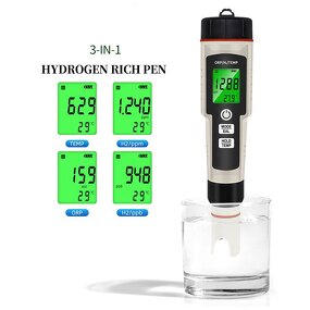Water Quality Tester Manufacturer - Digital Pen Type Portable 3 in 1 Temperature ORP H2 for Aquariums