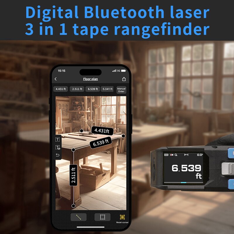 Tape Rangefinder Manufacturer - DTX10 Digital Laser Smart 3 in 1 Tape Measure Distance Meter With Mobile APP