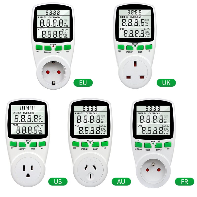 Energy Meter Manufacturer - Digital LCD Power Analyzer Wattmeter Wattage Electricity Kwh EU US UK AU FR Measuring Outlet