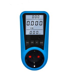 AC Power Meter Manufacturer - PMB05 Digital Current & Voltmeter with Time & Watt Energy Tester EU Plug Socket Backlit