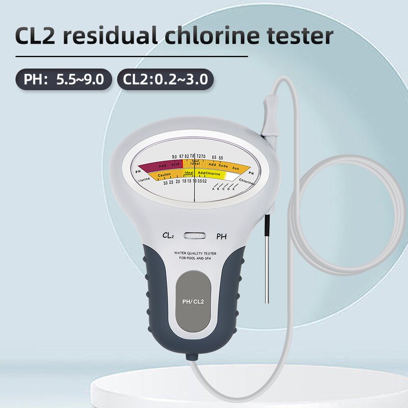 Chlorine Tester Manufacturer - Digital Portable 1.2 to 1.7 Ppm Water Quality PH & Chlorine CL2 for Swimming Pool SPA Aquarium