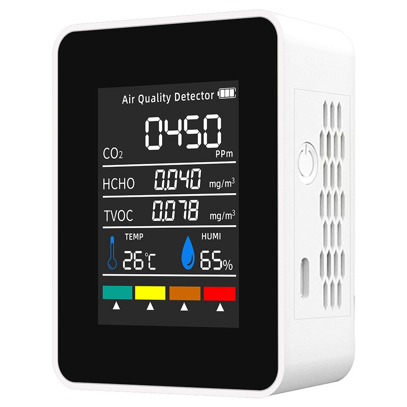 Gas Analyzer Manufacturer - Smart Home Gadgets 5 in 1 Formaldehyde Hcho Tvoc Tester Co2 Meter Air Quality Indoor Detector