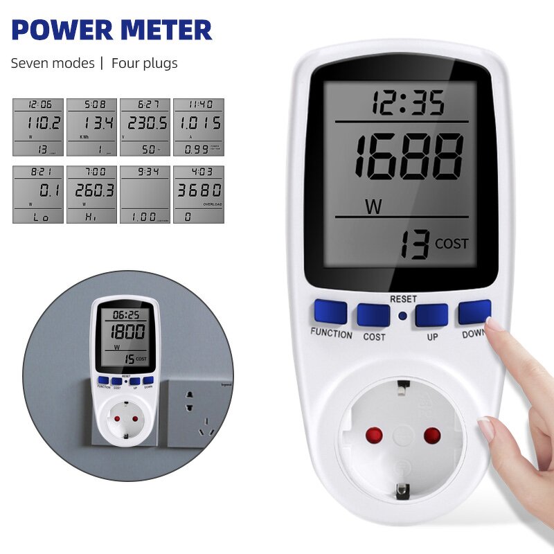 Power Monitor Analyzer Manufacturer - Hot Sale Digital Household Smart Voltage Wattmeter Billing Socket Electronic Power Meter