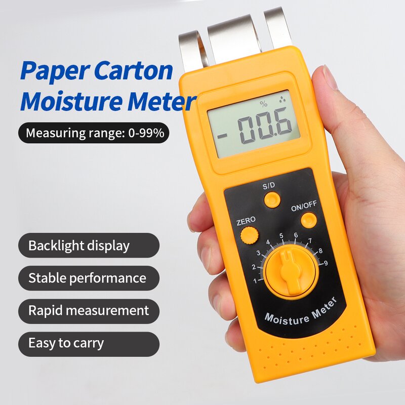 Paper Moisture Meter Manufacturer - High Precision DM200P DM200P+ Digital Paper Products Hygrometer DM200PB Carton Box