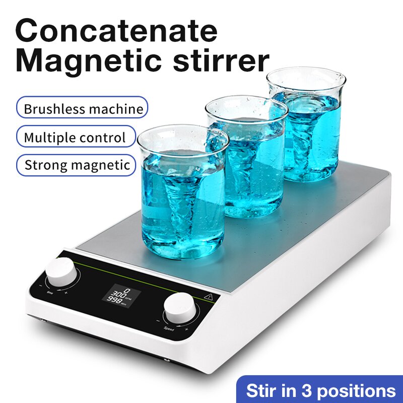 Magnetic Stirrer Manufacturer - Wholesale Price 3 4 8 12 Positions Digital Stainless Steel Cheap Hotplate Multi Position for Lab