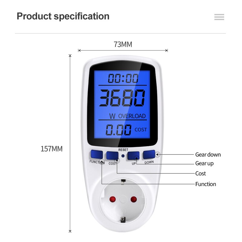 Electric Power Meter Manufacturer - Best Price EU Plug Ac Digital Kwh Meter Smart Electric Energy Meter