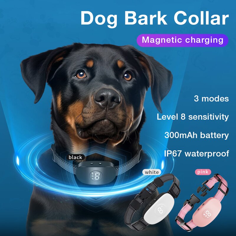 Dog Bark Stop Device Manufacturer - New Intelligent Electric Waterproof and Adjustable Training Collar for Pet Dogs Factory