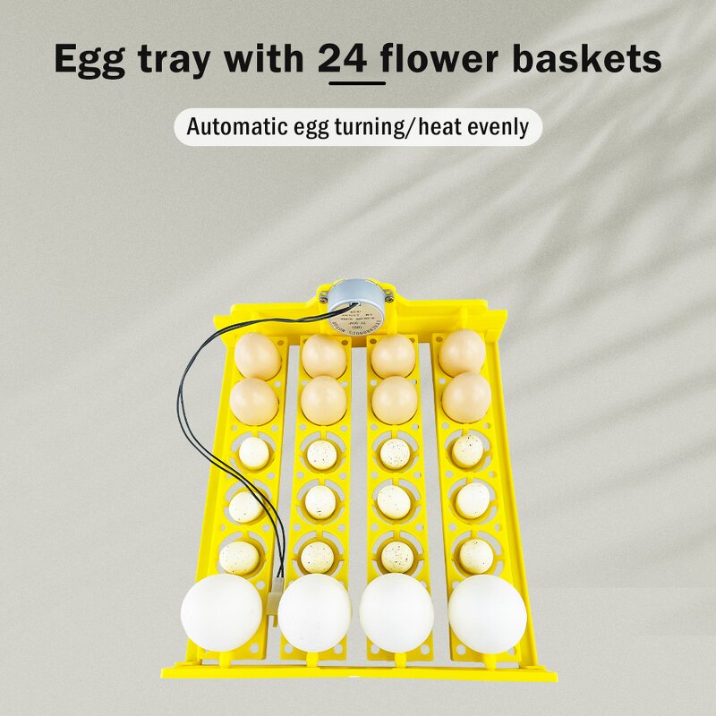 Chicken Egg Incubator Manufacturer - Hot Selling 24 Flower Basket Egg Plate 220V with Turner Motor Fully Automatic for Home Use