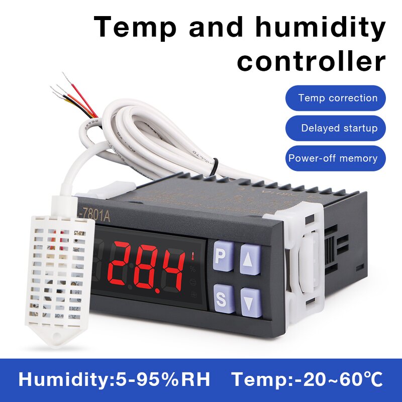 Temperature Controller Manufacturer - ZL-7801A Temperature and Humidity Alarm Output 110VAC 220VAC with Sensor for Egg Incubator