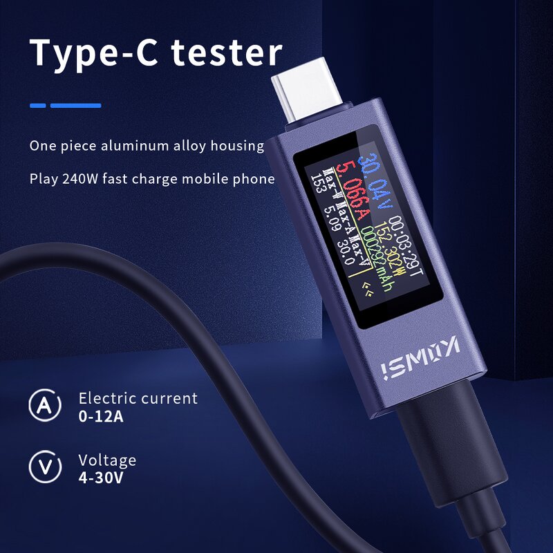 Digital Multimeter Manufacturer - KWS-2302C Power Charger Voltage Current Capacity Automotive Electrical Detector USB Tester