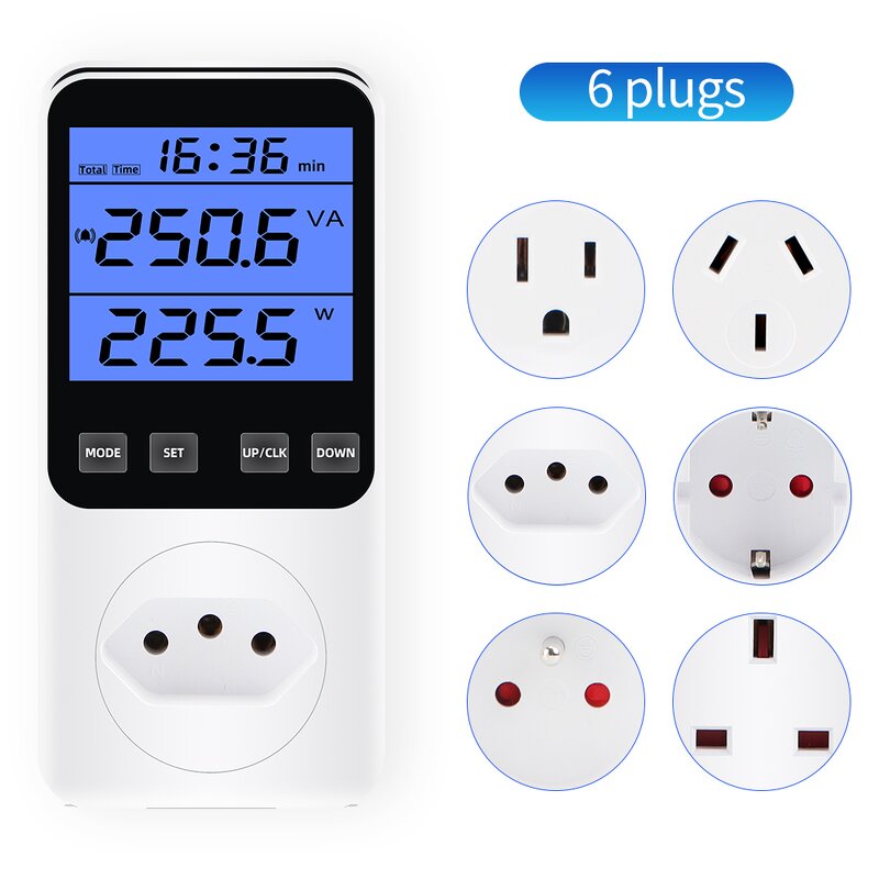 Power Meter Manufacturer - Display Power Consumption Meter Eu Data Logger Current