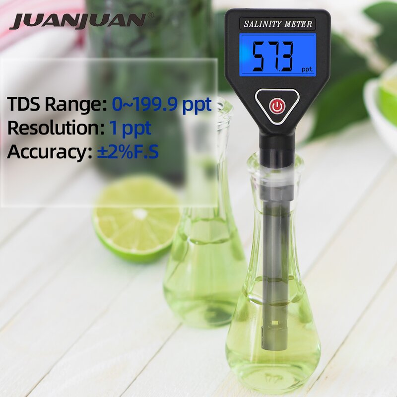 Salinity PH Meter Manufacturer - Digital Portable Pen Tester with High Accuracy for Aquarium Pool Seawater & OEM