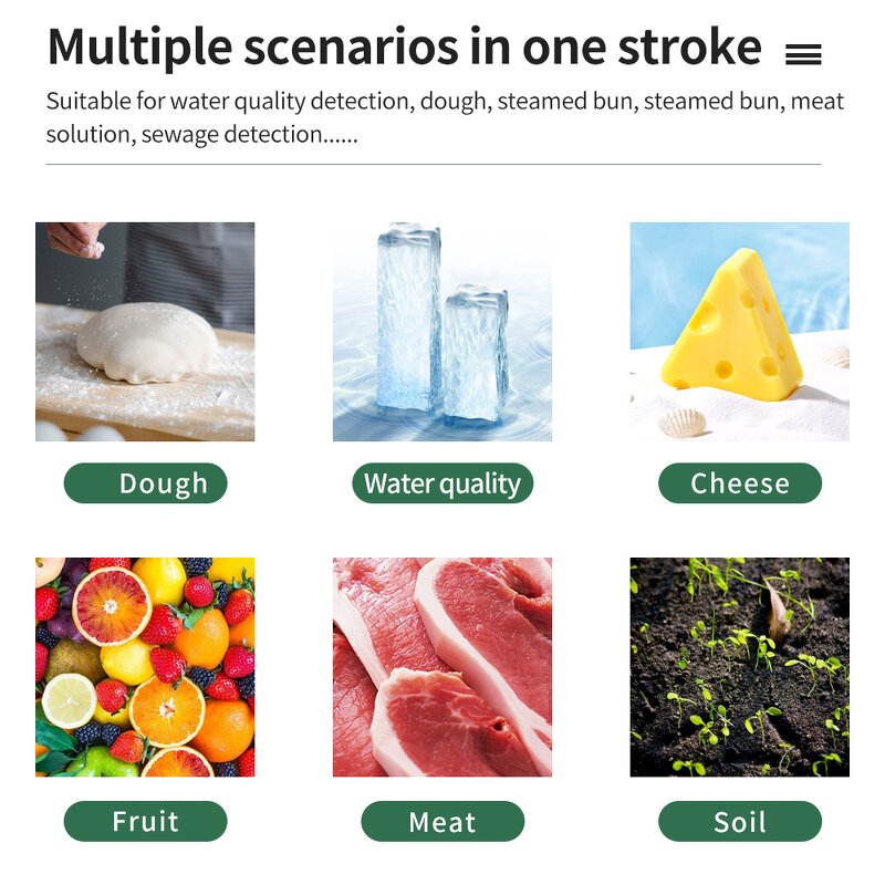 Food PH Meter Manufacturer - YY-1030 Intelligent Portable Stainless Steel Electronic Backlight Display for Cheese Meat Fruit