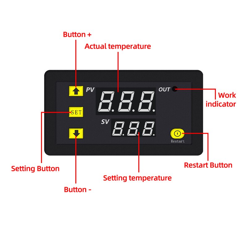 Temperature Controller Manufacturer - LED Digital W3230 Microcomputer Thermostat