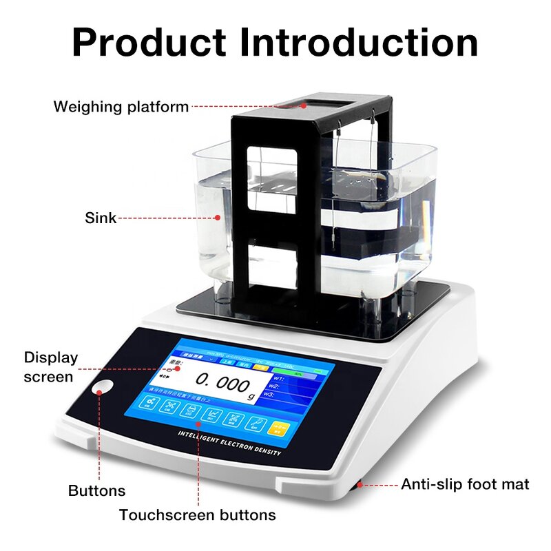 Gold Density Meter Manufacturer - Professional Touch Screen 0.001g Accurate High Precision Precious Metal Density Testing Analyzer