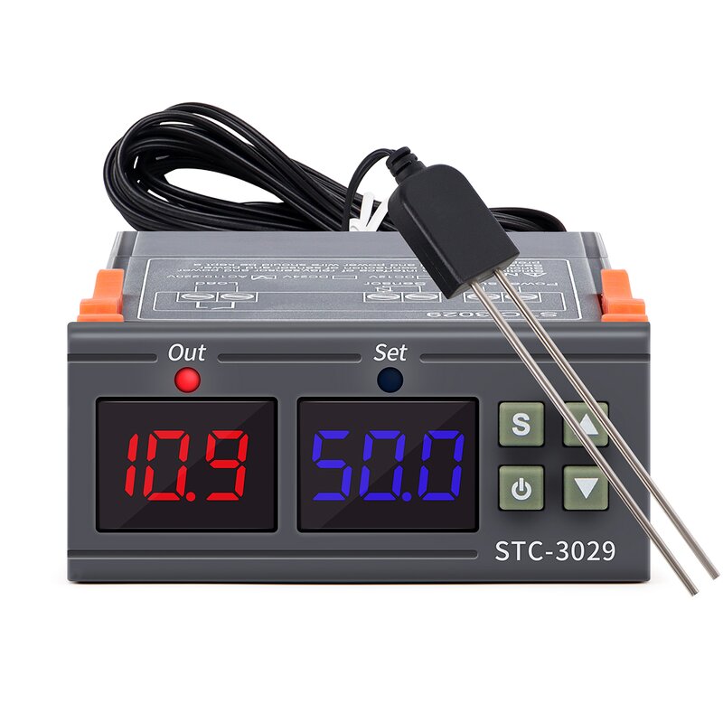 Soil Moisture Controller Manufacturer - High Precision STC-3029 220V Digital Relay Display Humidity Meter With Soil Sensor