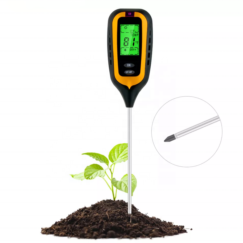Soil Surveying Instrument Manufacturer - 4 in 1 Sunlight Temperature PH Meter Soil Moisture for Plants and Lawns