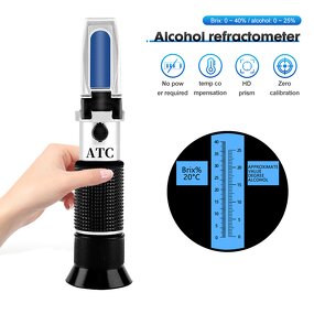 Alcohol Refractometer Manufacturer - 0-25% Brix 0-40% Portable Hand Held Meter Honey