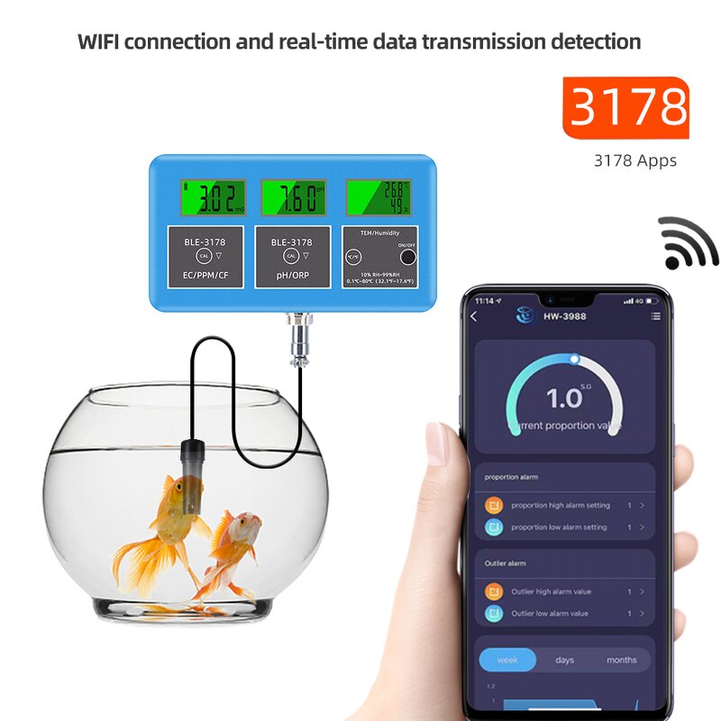 PH Meters Manufacturer - Full Functioning Complete 7 in 1 Real-time Data Monitoring Water Quality