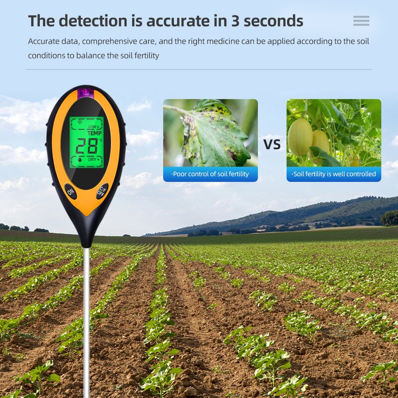 pH Meter Manufacturer - High Precision Indoor Garden Grow Systems Potting Soil Tester for House Plants Measures Soil Moisture