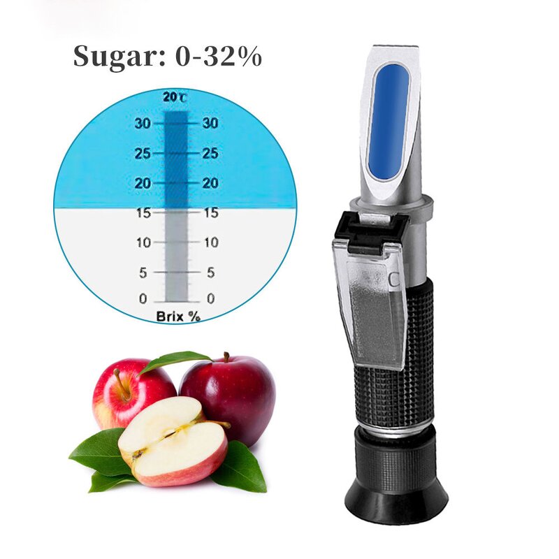Refractometer Manufacturer - Handheld ATC for Sugar and Calibration Oil 0-32% Range for Fruit and Vegetables