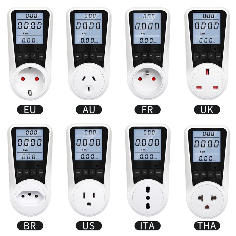 Wattmeter Manufacturer - DDS109L Single Phase Digital Kilowatt Voltage Monitor with Backlight AC Power Meter Energy Monitor Socket