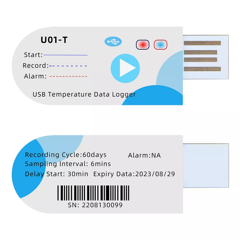 USB Temperature Humidity Logger Manufacturer - High Accuracy Multi Use Mini with OEM Customization 14400 Entries Capacity