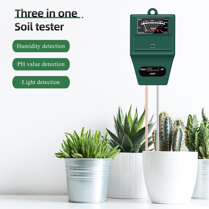 Soil Ph Meter Manufacturer - 3 in 1 Digital Soil Moisture Monitor Fertility Nutrient Analyzer Garden Use