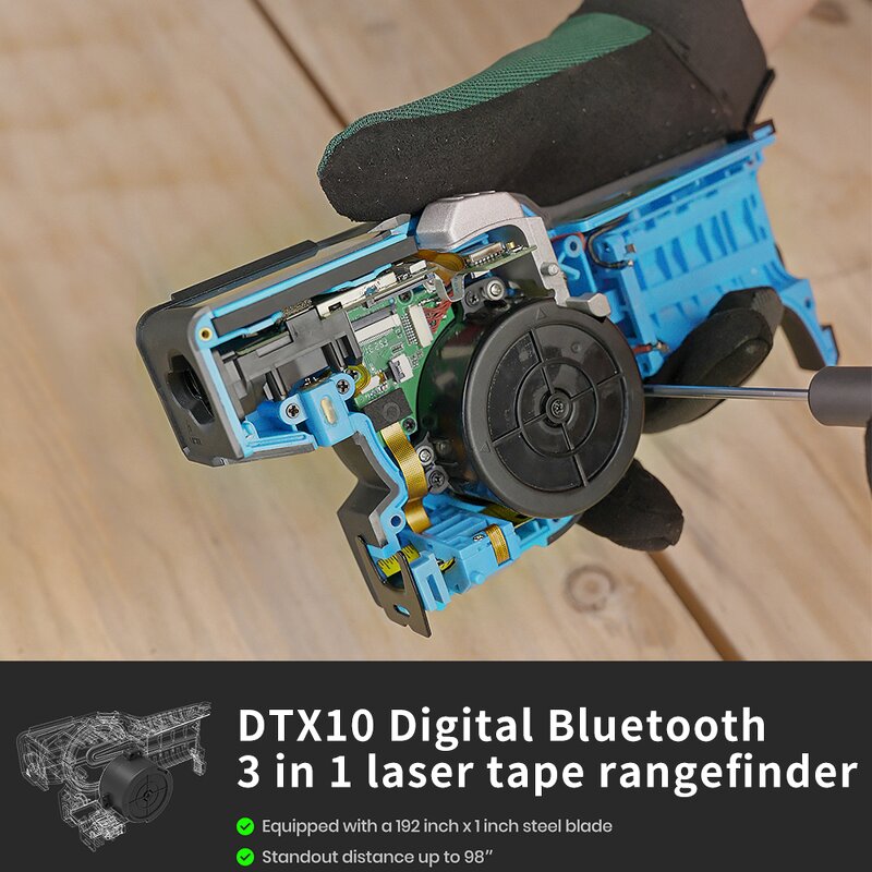Laser Distance Meter Manufacturer - Hot Sale DTX10 Digital Display 3-in-1 for Measuring Equipment Laser Tape Measures Laser Rangefinders