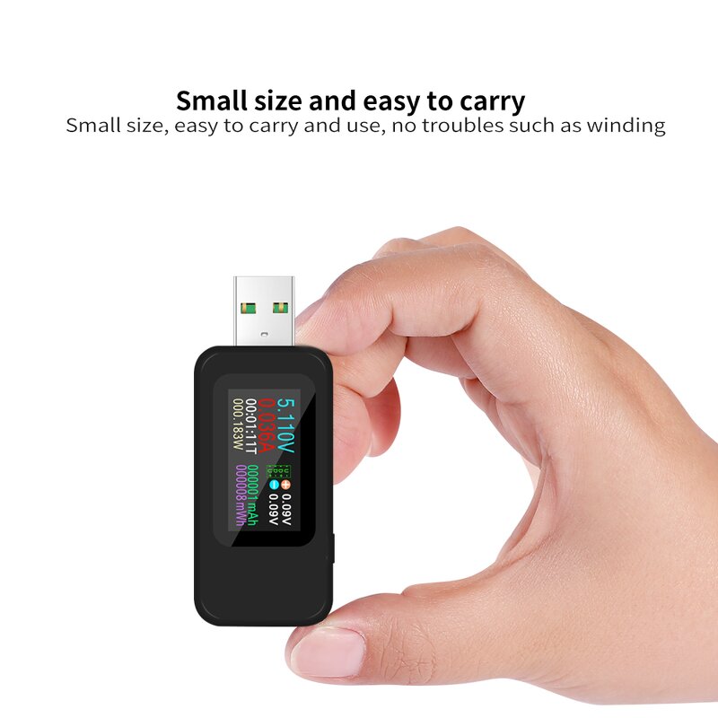 USB Charger Tester Manufacturer - Black QC 2.0 3.0 Voltage Power Capacity Voltmeter 10 In1 Multiparameter for Phone Power Bank