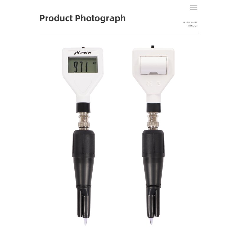 PH Meter Manufacturer - PH-98211 LCD Display Cosmetics Water Quality for Fruits Soil Meat Water