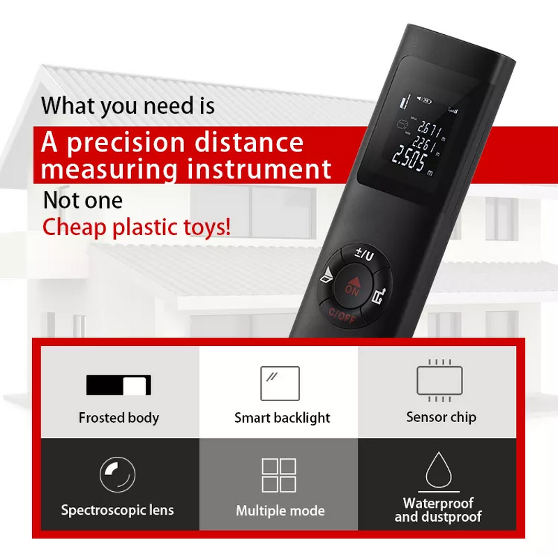 Laser Measure Manufacturer - New Design Digital 40m Laser Distance Meter for Instrument and Tool Measurements Laser Rangefinders