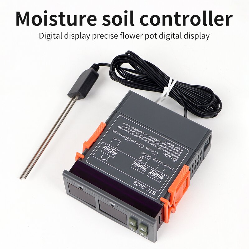 Soil Moisture Controller Manufacturer - High Precision STC-3029 220V Digital Relay Display Humidity Meter With Soil Sensor