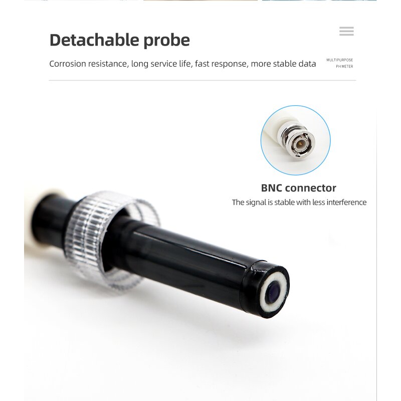 Skin Tester Manufacturer - PH-6118 Digital Automatic Calibration Backlight Display BNC Probe Pen Type Replaceable Probe & OEM