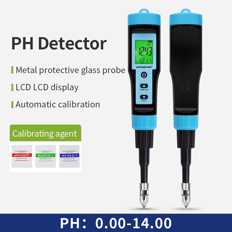 Food PH Test Pen Manufacturer - New Intelligent Backlight Display for Cheese Meat Fruit Dough Soil Detector With Stainless Steel Probe