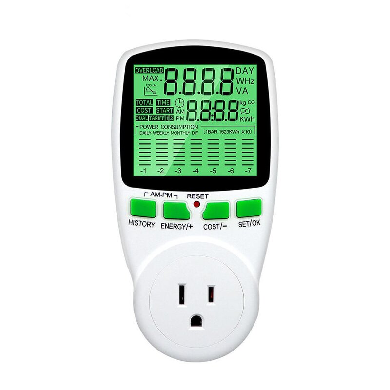 Power Wattmeter Manufacturer - Single-Phase Electricity Energy Consumption Monitor and Amp Kwh Meter Electric Socket Power Monitor