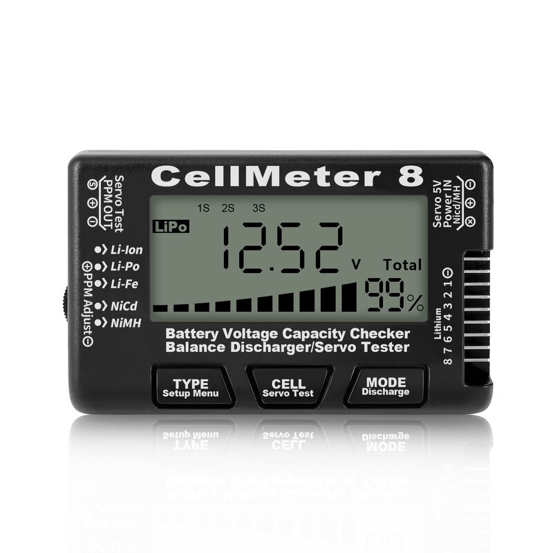 Battery Tester Manufacturer - CellMeter 8 Digital Voltage Capacity Checker Balance Discharger Servo for RC NiCd NiMH LiPo LiFe Li-ion