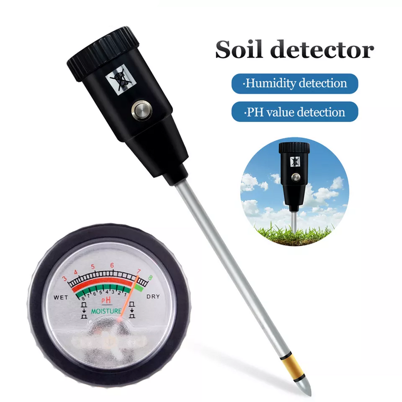 Soil Moisture pH Meter Manufacturer - 2 in 1 Analyzer Customizable Plastic Metal Probe for Garden Plant Flower Acidity Tester