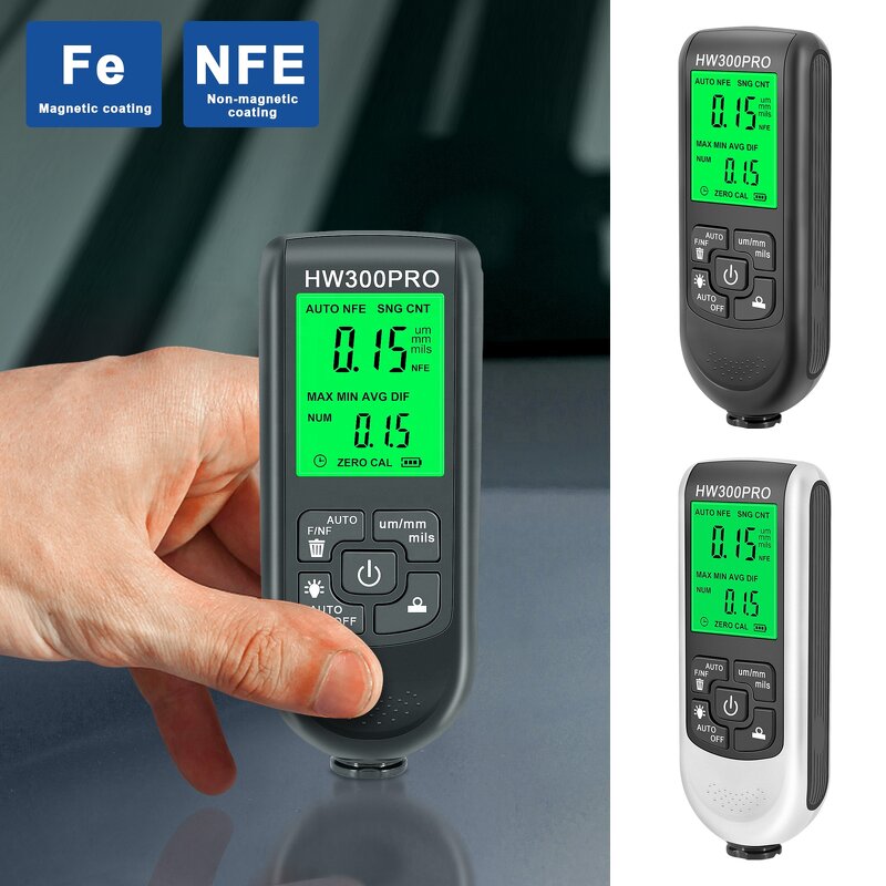 Paint Film Thickness Tester Manufacturer - HW-300PRO MFE/NFE Manual Paint Tools Digital Coating Thickness Gauge
